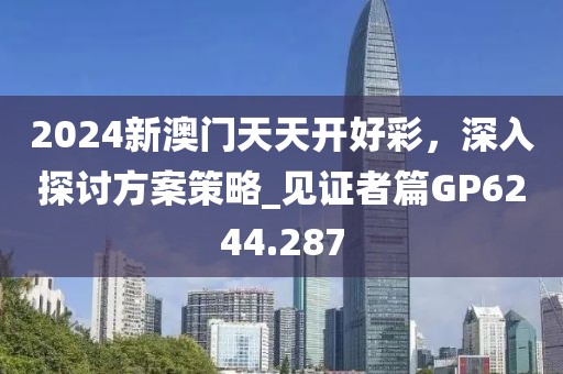 2024新澳门天天开好彩，深入探讨方案策略_见证者篇GP6244.287