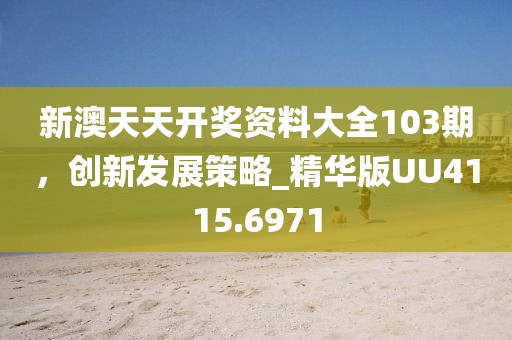 新澳天天开奖资料大全103期，创新发展策略_精华版UU4115.6971