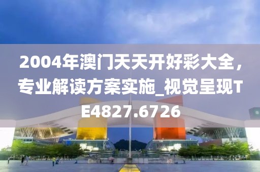 2004年澳门天天开好彩大全，专业解读方案实施_视觉呈现TE4827.6726