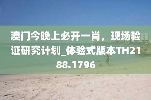 澳门今晚上必开一肖，现场验证研究计划_体验式版本TH2188.1796