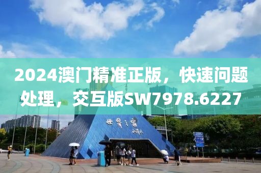 2024澳门精准正版，快速问题处理，交互版SW7978.6227