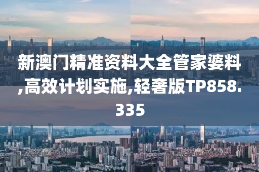 新澳门精准资料大全管家婆料,高效计划实施,轻奢版TP858.335