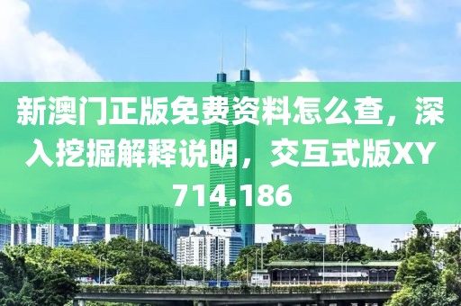 新澳门正版免费资料怎么查，深入挖掘解释说明，交互式版XY714.186