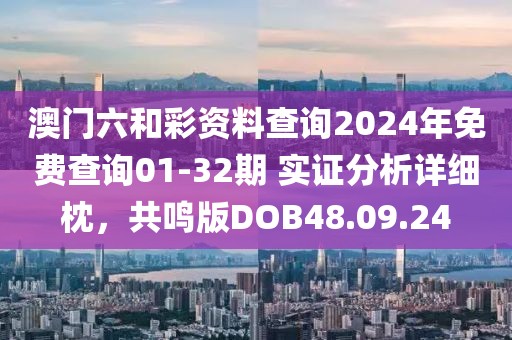 澳门六和彩资料查询2024年免费查询01-32期 实证分析详细枕，共鸣版DOB48.09.24