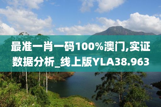最准一肖一码100%澳门,实证数据分析_线上版YLA38.963