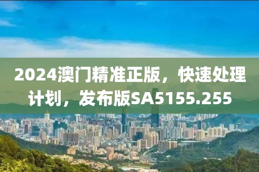 2024澳门精准正版，快速处理计划，发布版SA5155.255