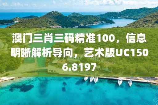 澳门三肖三码精准100，信息明晰解析导向，艺术版UC1506.8197