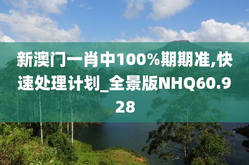 新澳门一肖中100%期期准,快速处理计划_全景版NHQ60.928