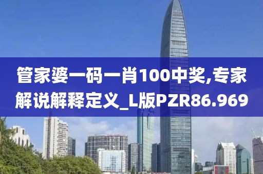 管家婆一码一肖100中奖,专家解说解释定义_L版PZR86.969