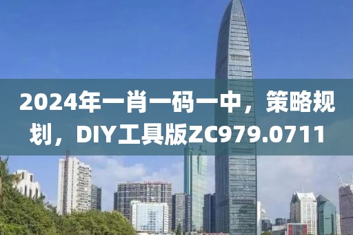 2024年一肖一码一中，策略规划，DIY工具版ZC979.0711