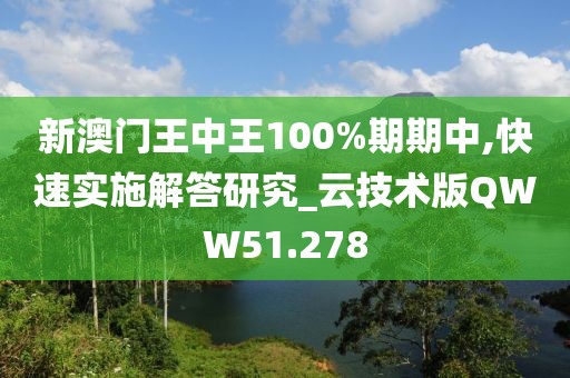 新澳门王中王100%期期中,快速实施解答研究_云技术版QWW51.278