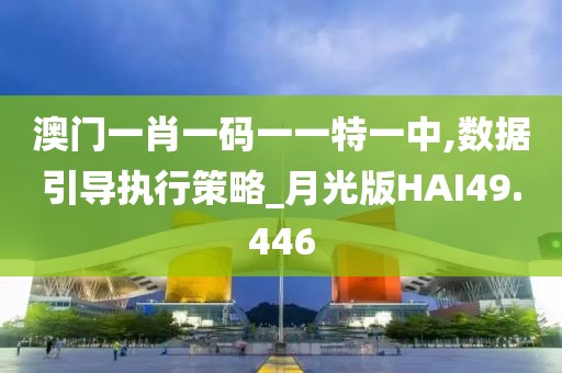 澳门一肖一码一一特一中,数据引导执行策略_月光版HAI49.446