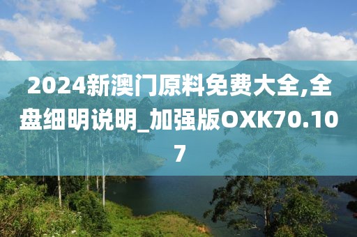 2024新澳门原料免费大全,全盘细明说明_加强版OXK70.107
