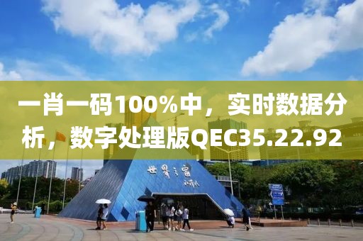 一肖一码100%中，实时数据分析，数字处理版QEC35.22.92
