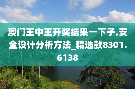 澳门王中王开奖结果一下子,安全设计分析方法_精选款8301.6138
