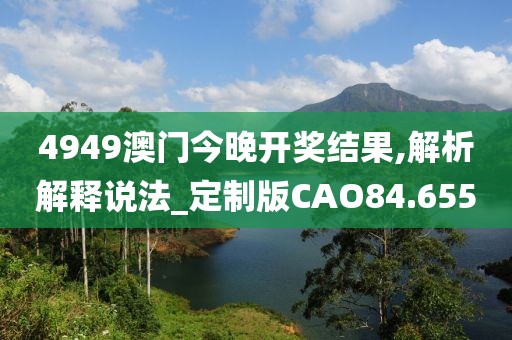 4949澳门今晚开奖结果,解析解释说法_定制版CAO84.655