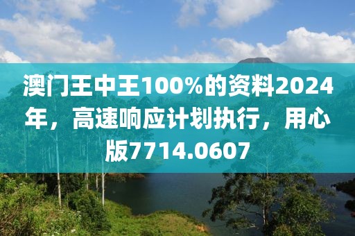 澳门王中王100%的资料2024年，高速响应计划执行，用心版7714.0607