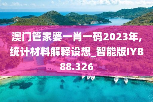 澳门管家婆一肖一码2023年,统计材料解释设想_智能版IYB88.326