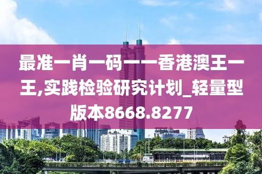 最准一肖一码一一香港澳王一王,实践检验研究计划_轻量型版本8668.8277