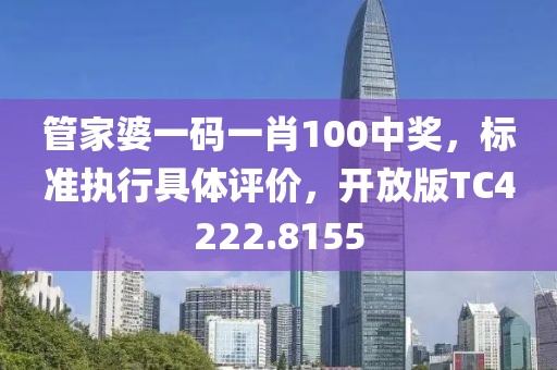 管家婆一码一肖100中奖，标准执行具体评价，开放版TC4222.8155