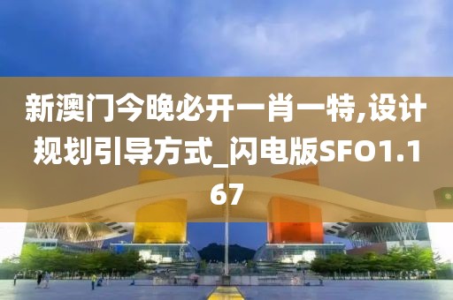 新澳门今晚必开一肖一特,设计规划引导方式_闪电版SFO1.167
