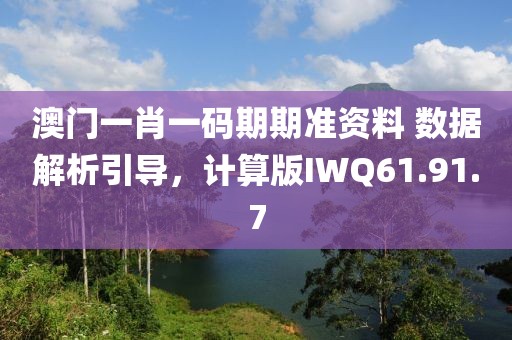 澳门一肖一码期期准资料 数据解析引导，计算版IWQ61.91.7