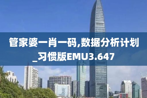 管家婆一肖一码,数据分析计划_习惯版EMU3.647