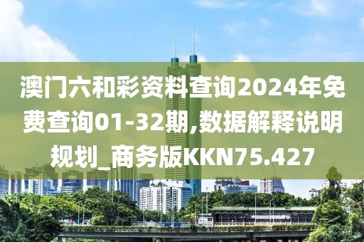 澳门六和彩资料查询2024年免费查询01-32期,数据解释说明规划_商务版KKN75.427