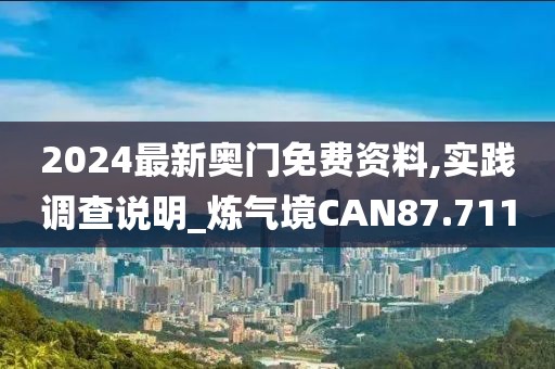 2024最新奥门免费资料,实践调查说明_炼气境CAN87.711