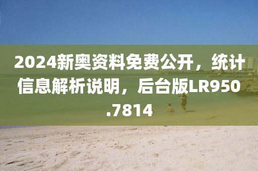 2024新奥资料免费公开，统计信息解析说明，后台版LR950.7814