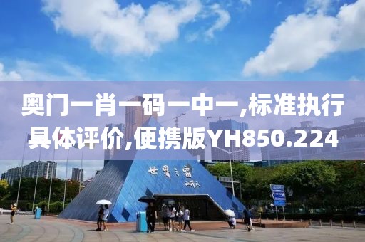 奥门一肖一码一中一,标准执行具体评价,便携版YH850.224