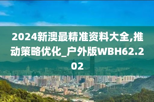 2024新澳最精准资料大全,推动策略优化_户外版WBH62.202