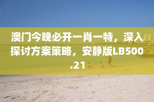 澳门今晚必开一肖一特，深入探讨方案策略，安静版LB500.21