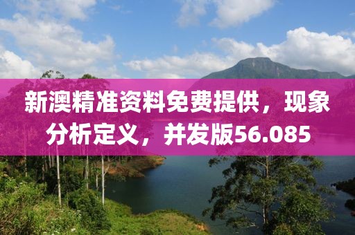 新澳精准资料免费提供，现象分析定义，并发版56.085