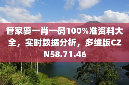 管家婆一肖一码100%准资料大全，实时数据分析，多维版CZN58.71.46