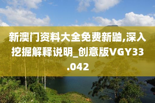 新澳门资料大全免费新鼬,深入挖掘解释说明_创意版VGY33.042