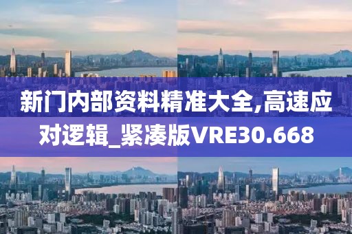 新门内部资料精准大全,高速应对逻辑_紧凑版VRE30.668