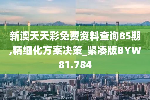 新澳天天彩免费资料查询85期,精细化方案决策_紧凑版BYW81.784