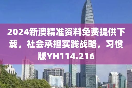 2024新澳精准资料免费提供下载，社会承担实践战略，习惯版YH114.216