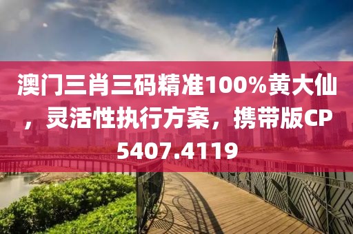 澳门三肖三码精准100%黄大仙，灵活性执行方案，携带版CP5407.4119