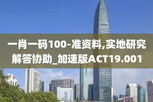 一肖一码100-准资料,实地研究解答协助_加速版ACT19.001
