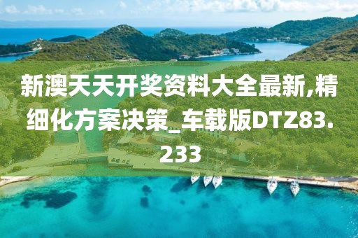 新澳天天开奖资料大全最新,精细化方案决策_车载版DTZ83.233