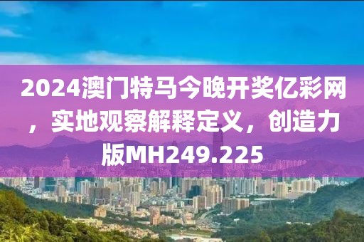 2024澳门特马今晚开奖亿彩网，实地观察解释定义，创造力版MH249.225