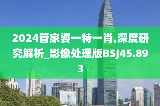 2024管家婆一特一肖,深度研究解析_影像处理版BSJ45.893