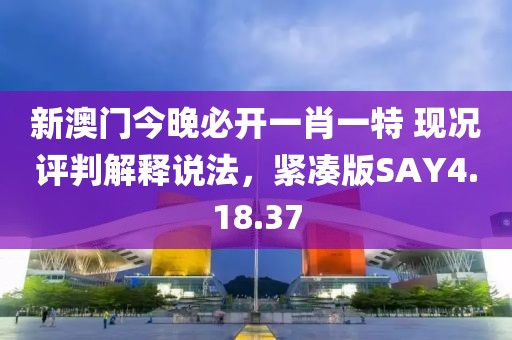 新澳门今晚必开一肖一特 现况评判解释说法，紧凑版SAY4.18.37