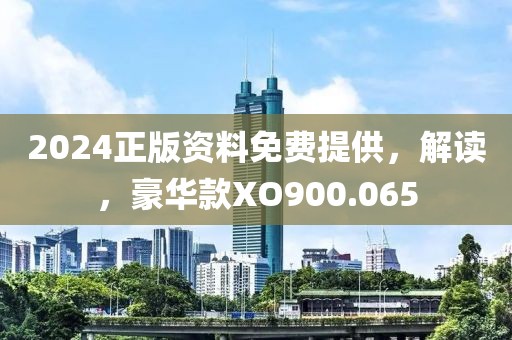 2024正版资料免费提供，解读，豪华款XO900.065