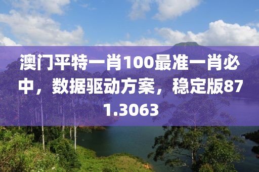澳门平特一肖100最准一肖必中，数据驱动方案，稳定版871.3063