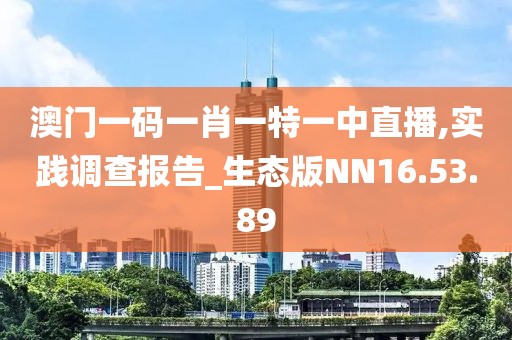 澳门一码一肖一特一中直播,实践调查报告_生态版NN16.53.89