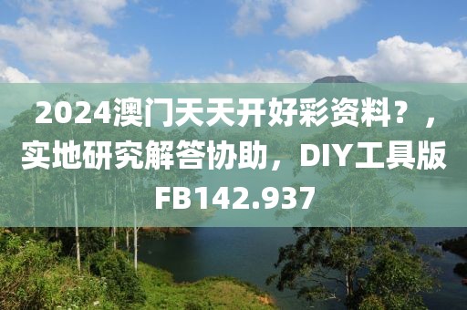2024澳门天天开好彩资料？，实地研究解答协助，DIY工具版FB142.937