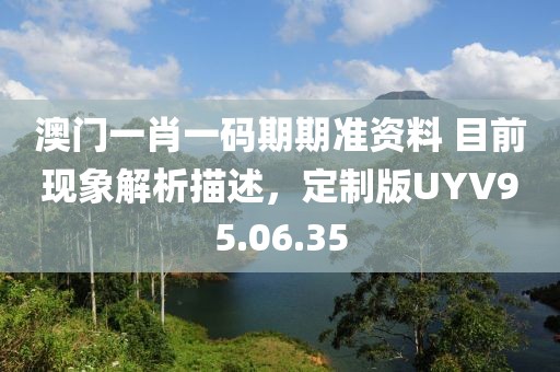 澳门一肖一码期期准资料 目前现象解析描述，定制版UYV95.06.35